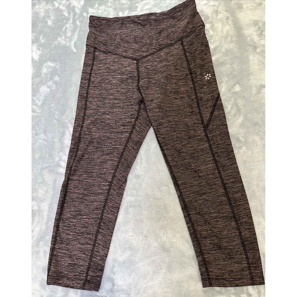 Nine West Active Women's Plum/ Black Yoga  Pants‎ - Medium Activewear Gym Sporty